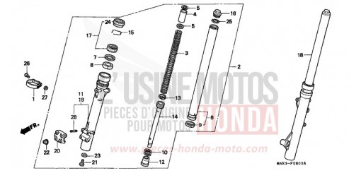 GABEL, VORNE SLR650W de 1998
